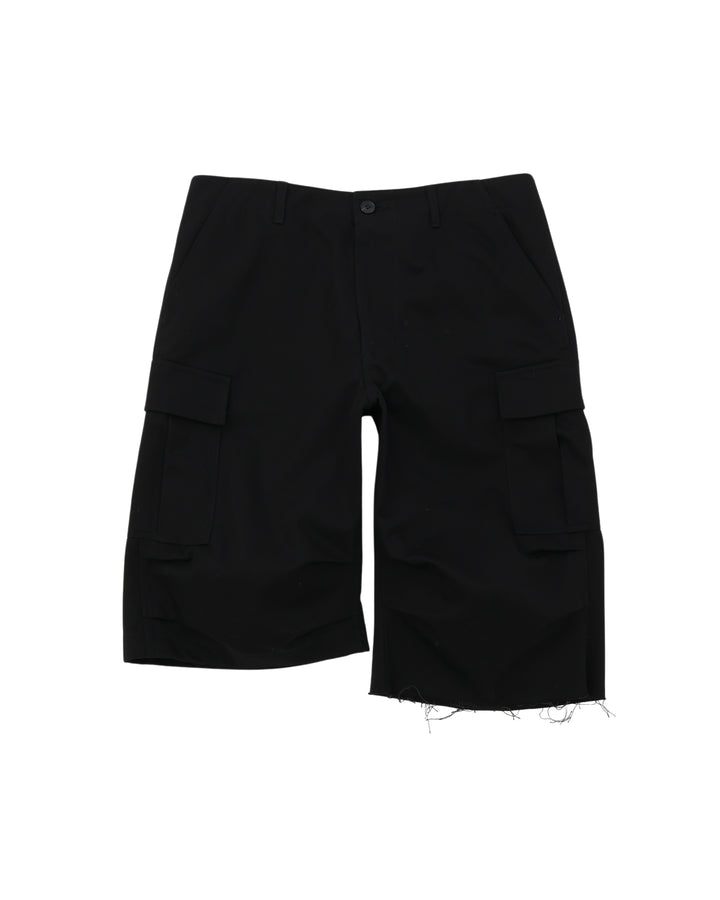 Drill Cargo Shorts / Black